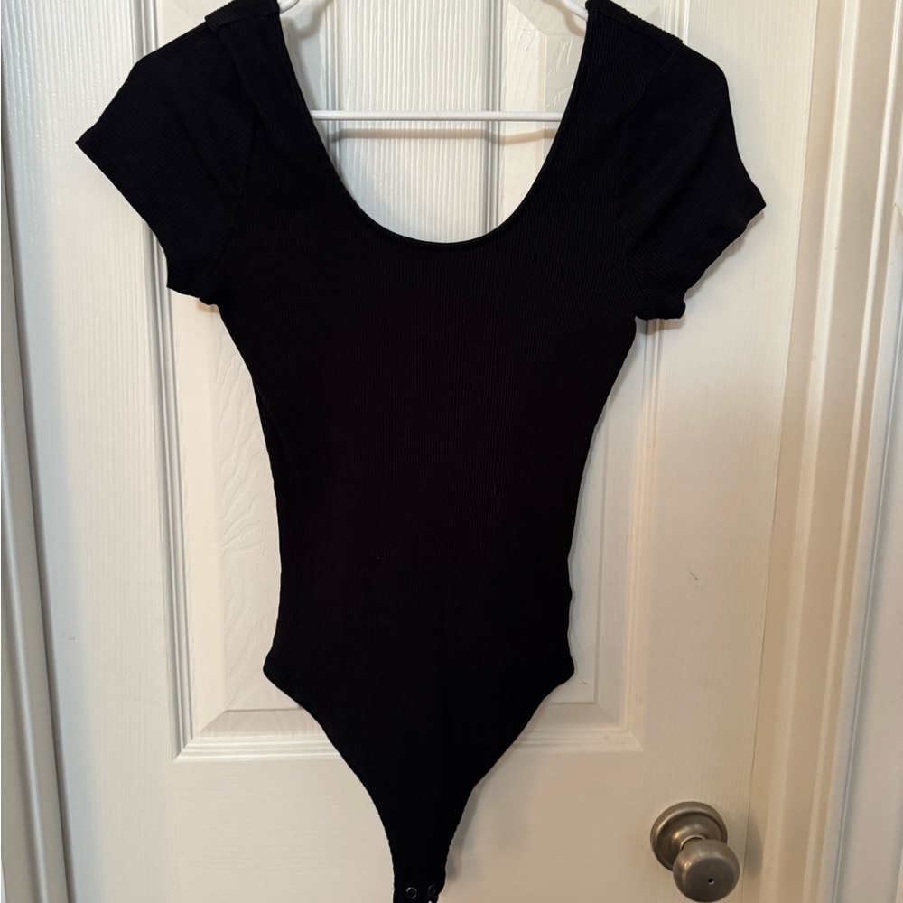 Black Short Sleeve Bodysuit